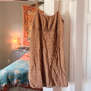 Check add A-Line Mini Dress